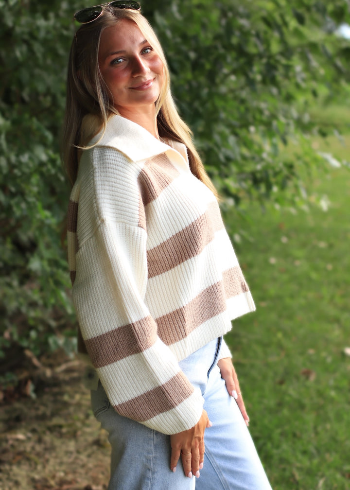 Café Stripe Sweater