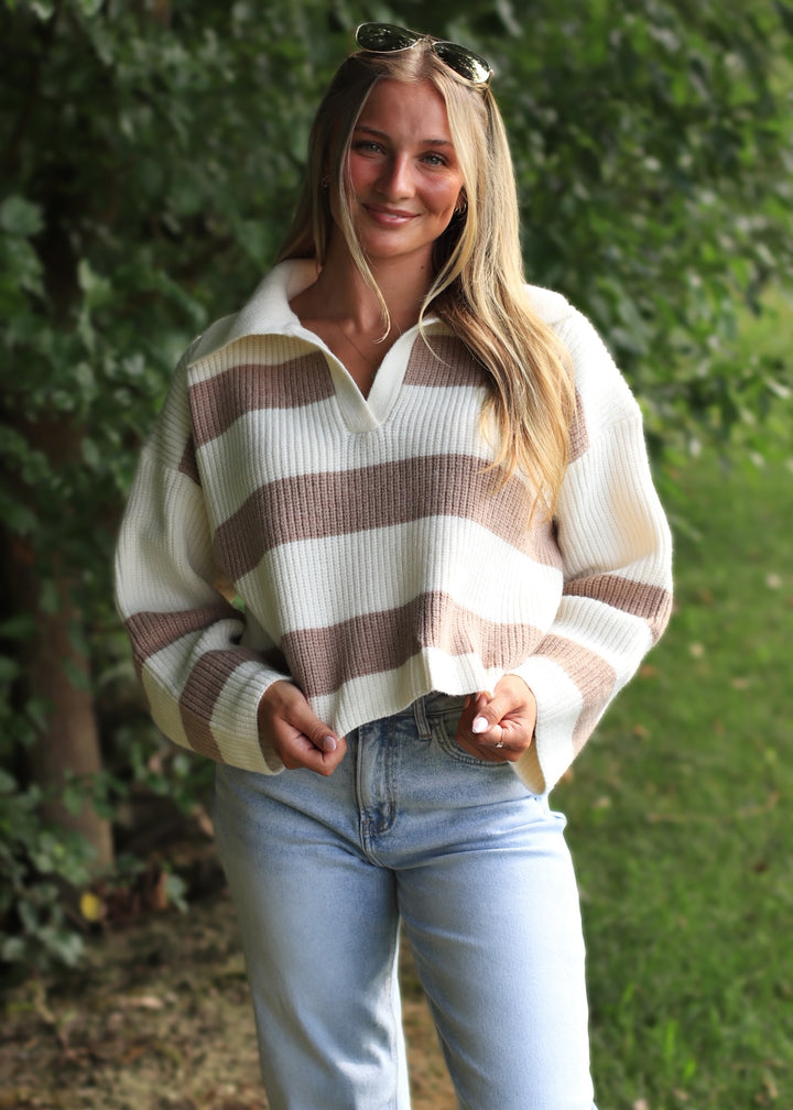 Café Stripe Sweater