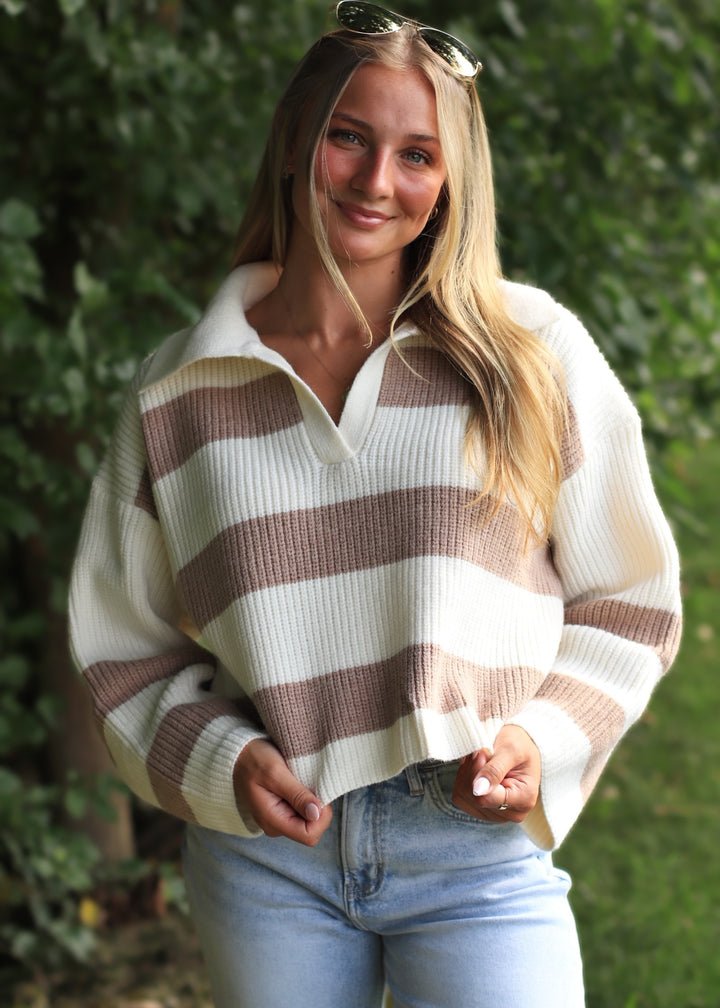 Café Stripe Sweater