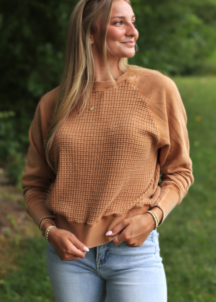 RESTOCK The Hearthside Pullover in Burnt Amber