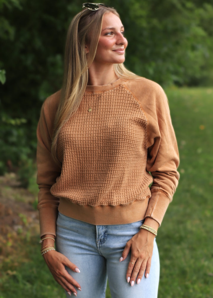 RESTOCK The Hearthside Pullover in Burnt Amber