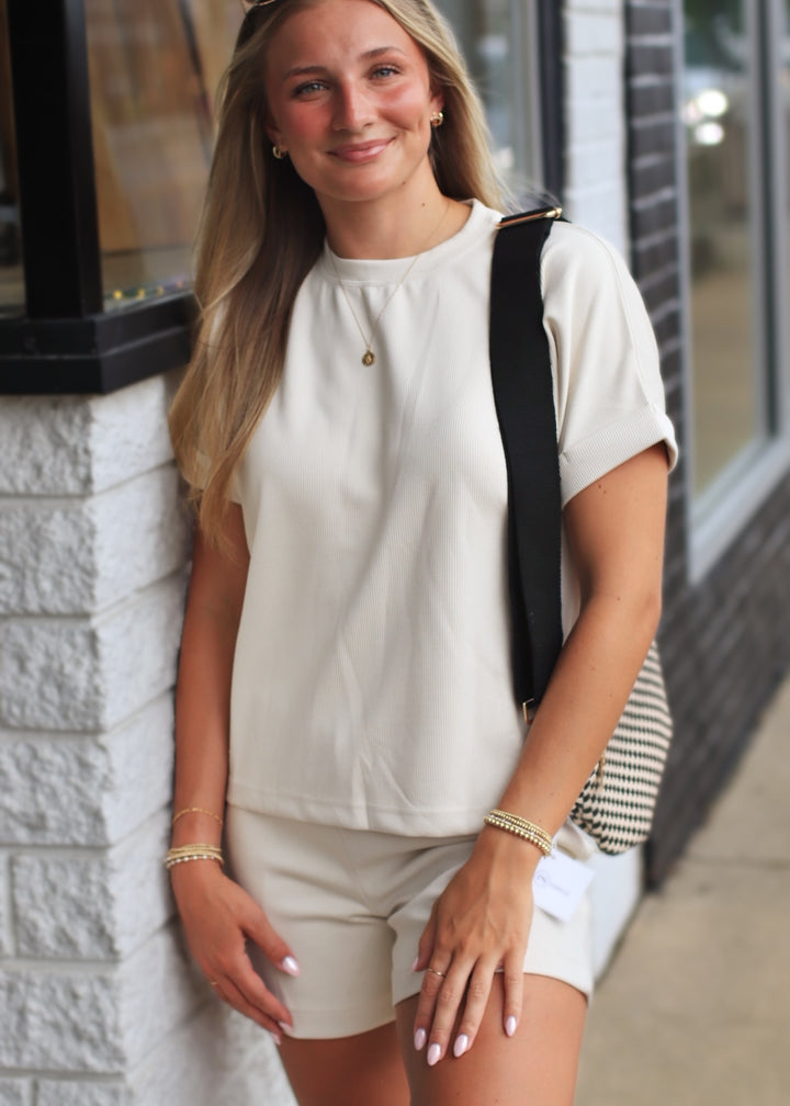 Luxe Rib Lounge Shorts
