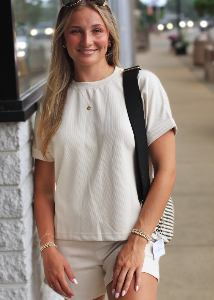 Luxe Rib Lounge Shorts