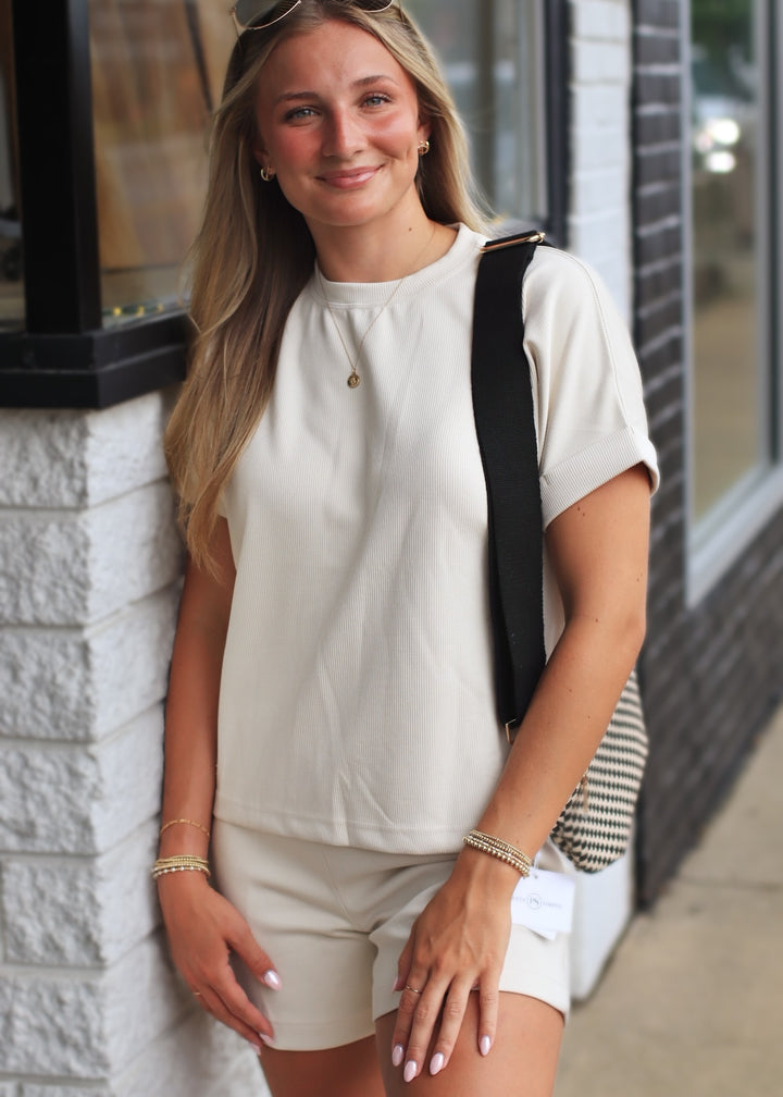 Luxe Rib Lounge Shorts