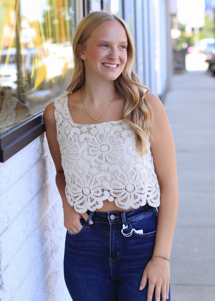 Sunpetal Crochet Tank
