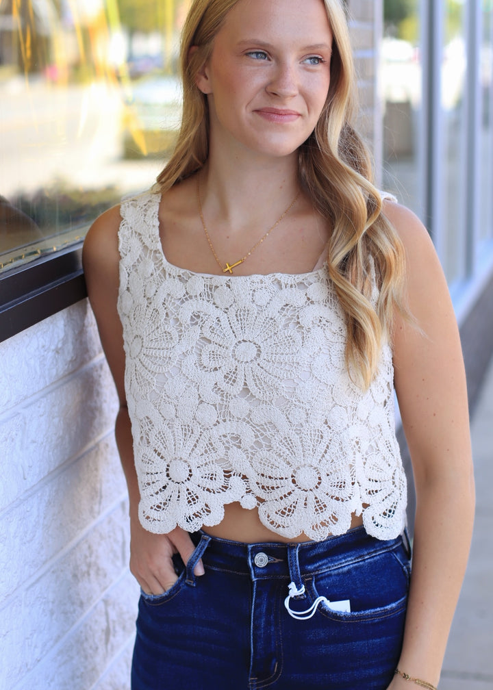 Sunpetal Crochet Tank
