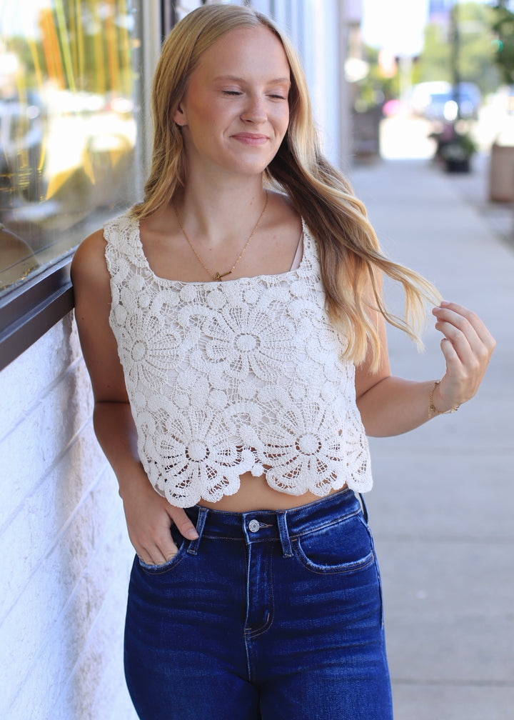 Sunpetal Crochet Tank