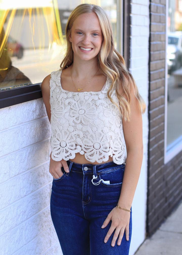 Sunpetal Crochet Tank