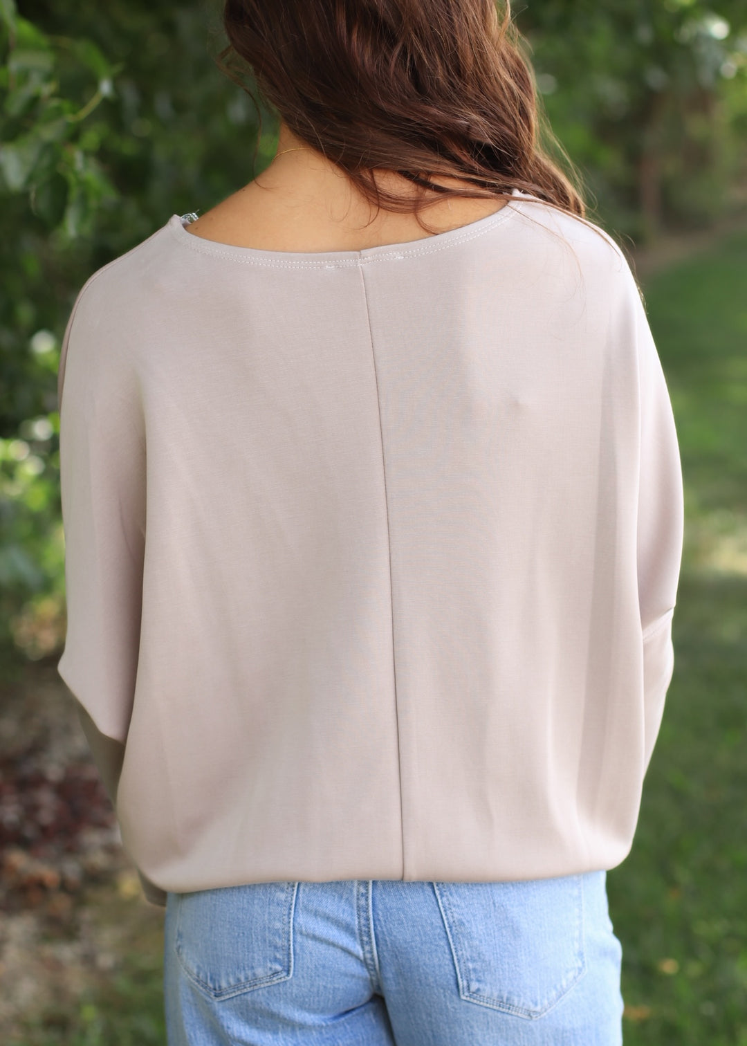 RESTOCK The Delaney Dolman Top in Mushroom