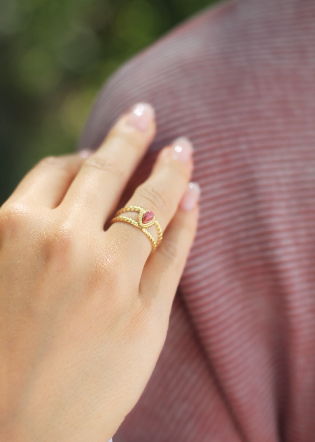 Mauve Adjustable Ring