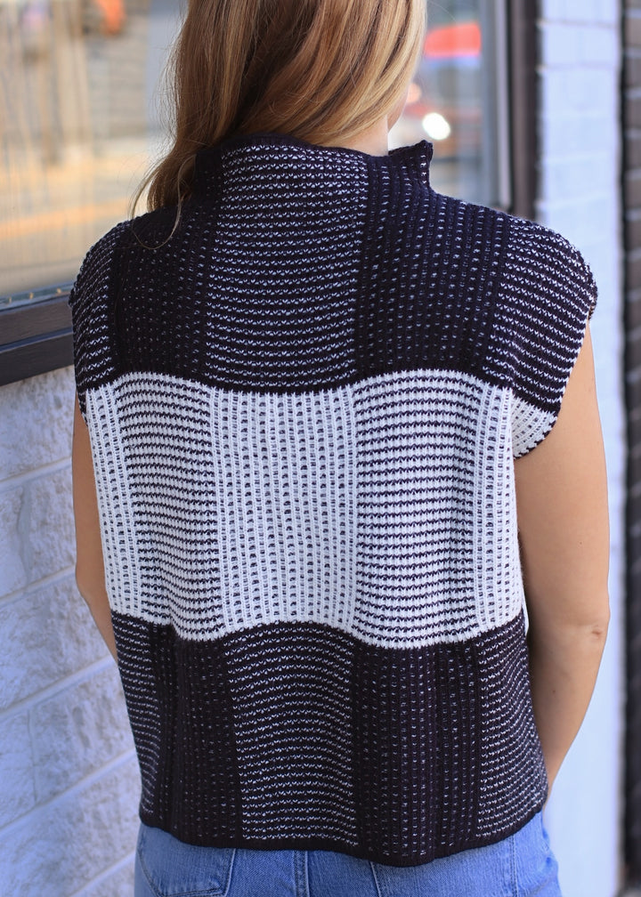 Checkerloom Knit Top