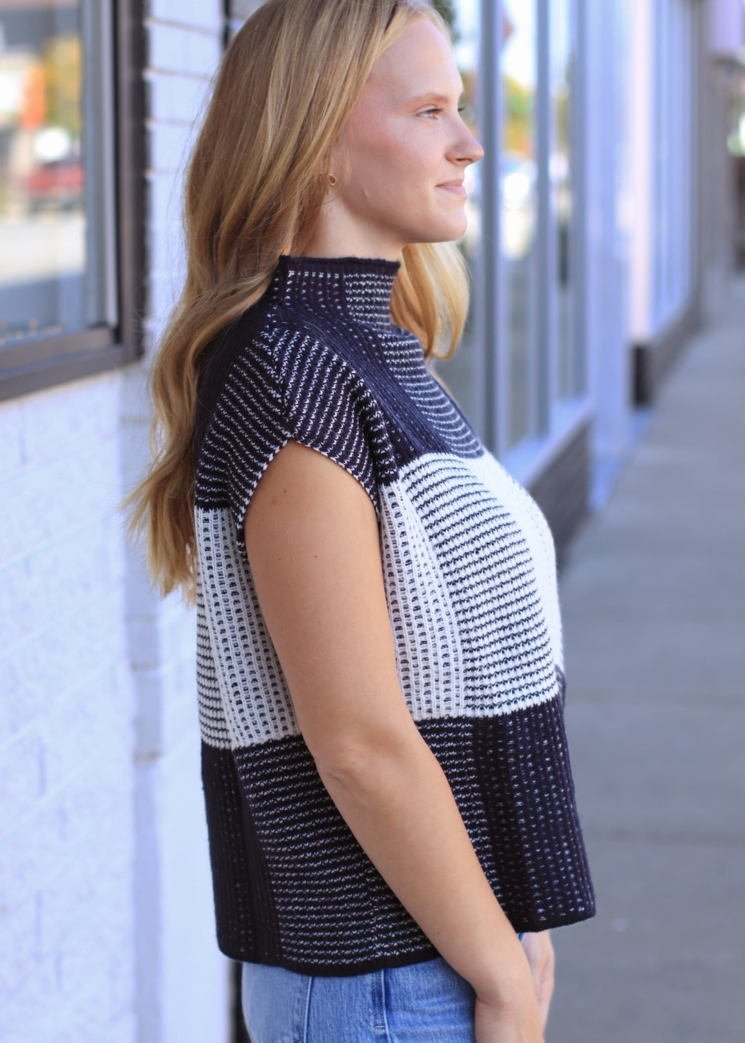 Checkerloom Knit Top