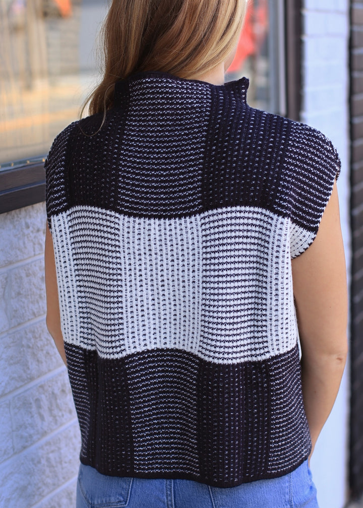 Checkerloom Knit Top