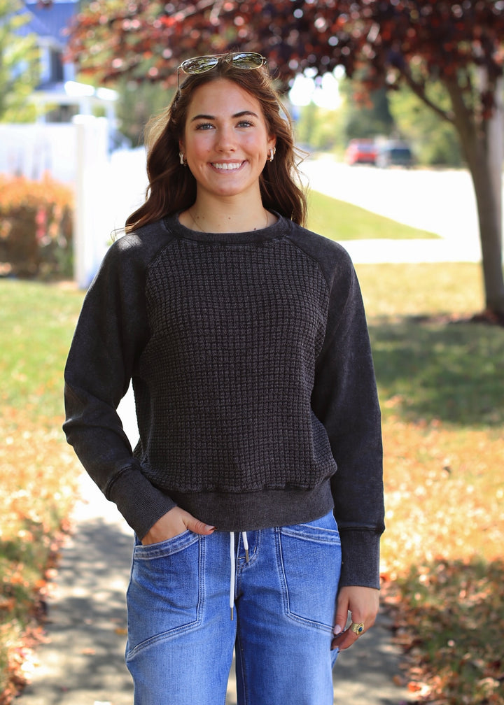 Cozy Waffle Pullover
