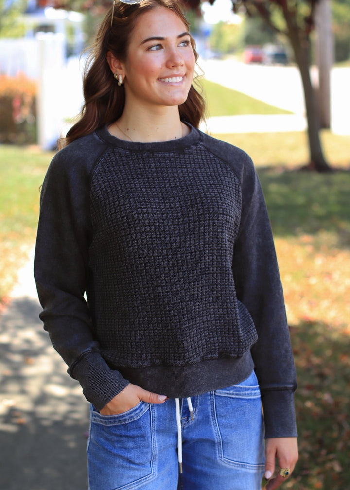 Cozy Waffle Pullover