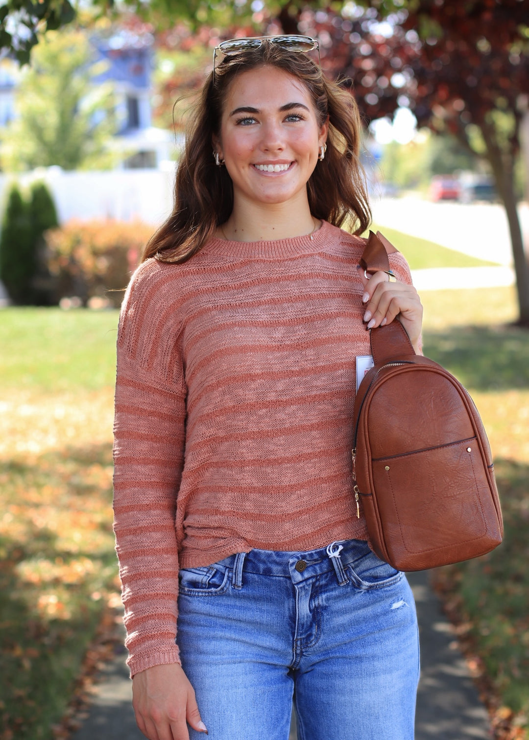 Terracotta Stripe Breeze Sweater