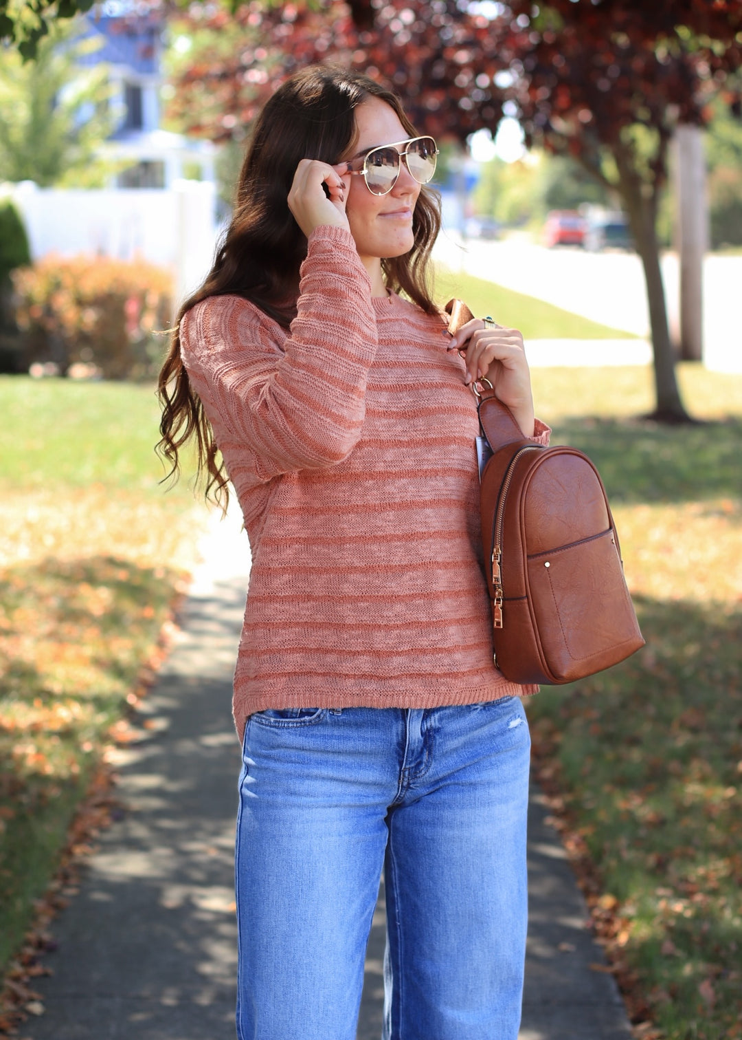 Terracotta Stripe Breeze Sweater