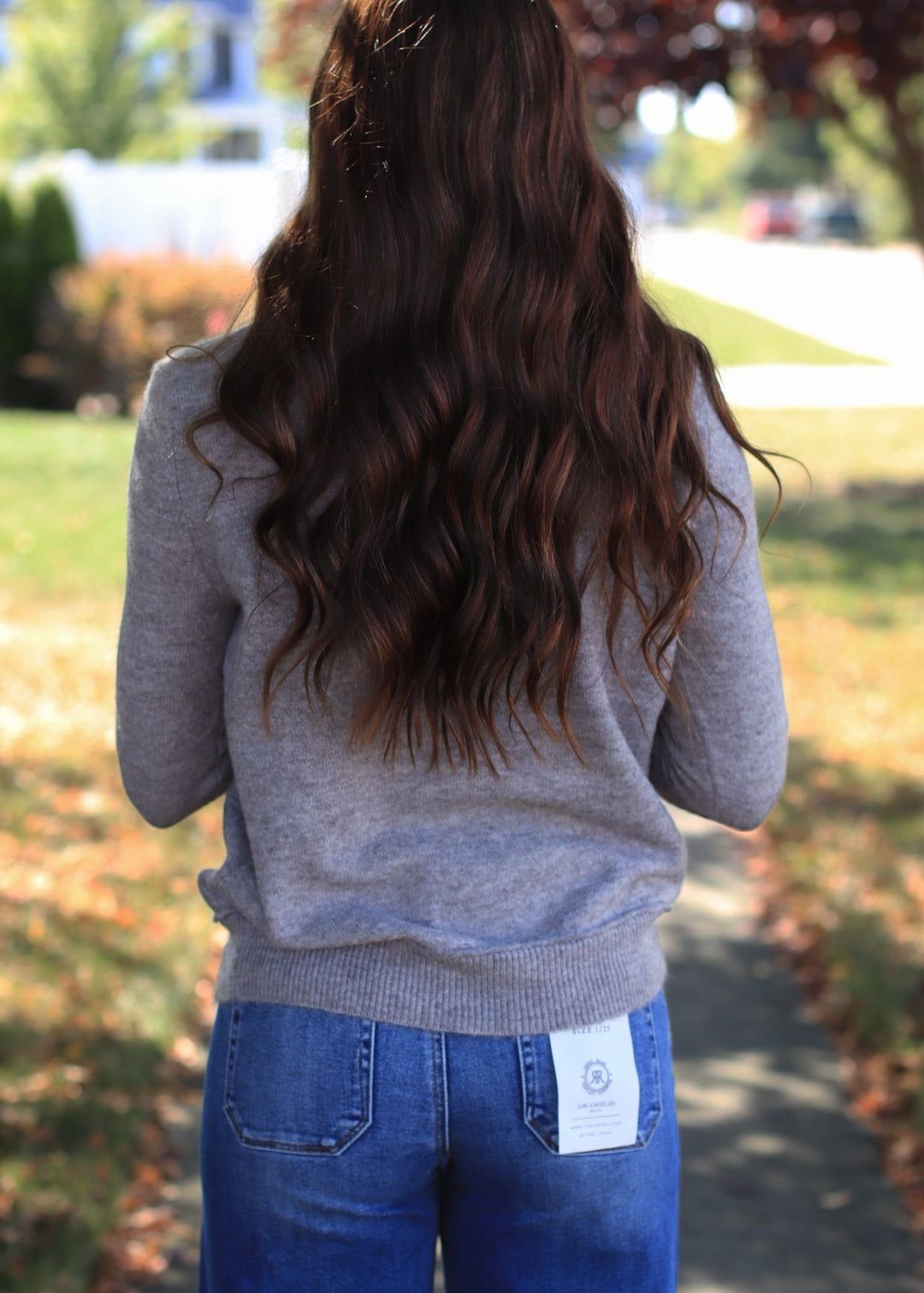 Heather Smoke Essential Seam Sweater