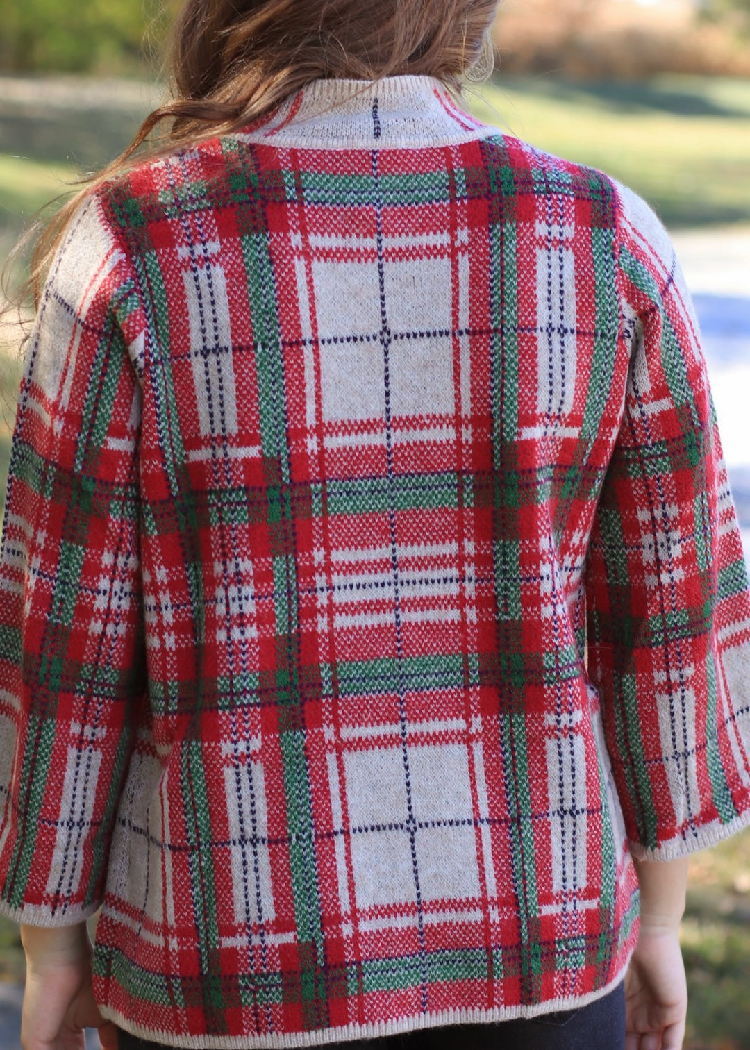 Holly Hearth Plaid Knit Top