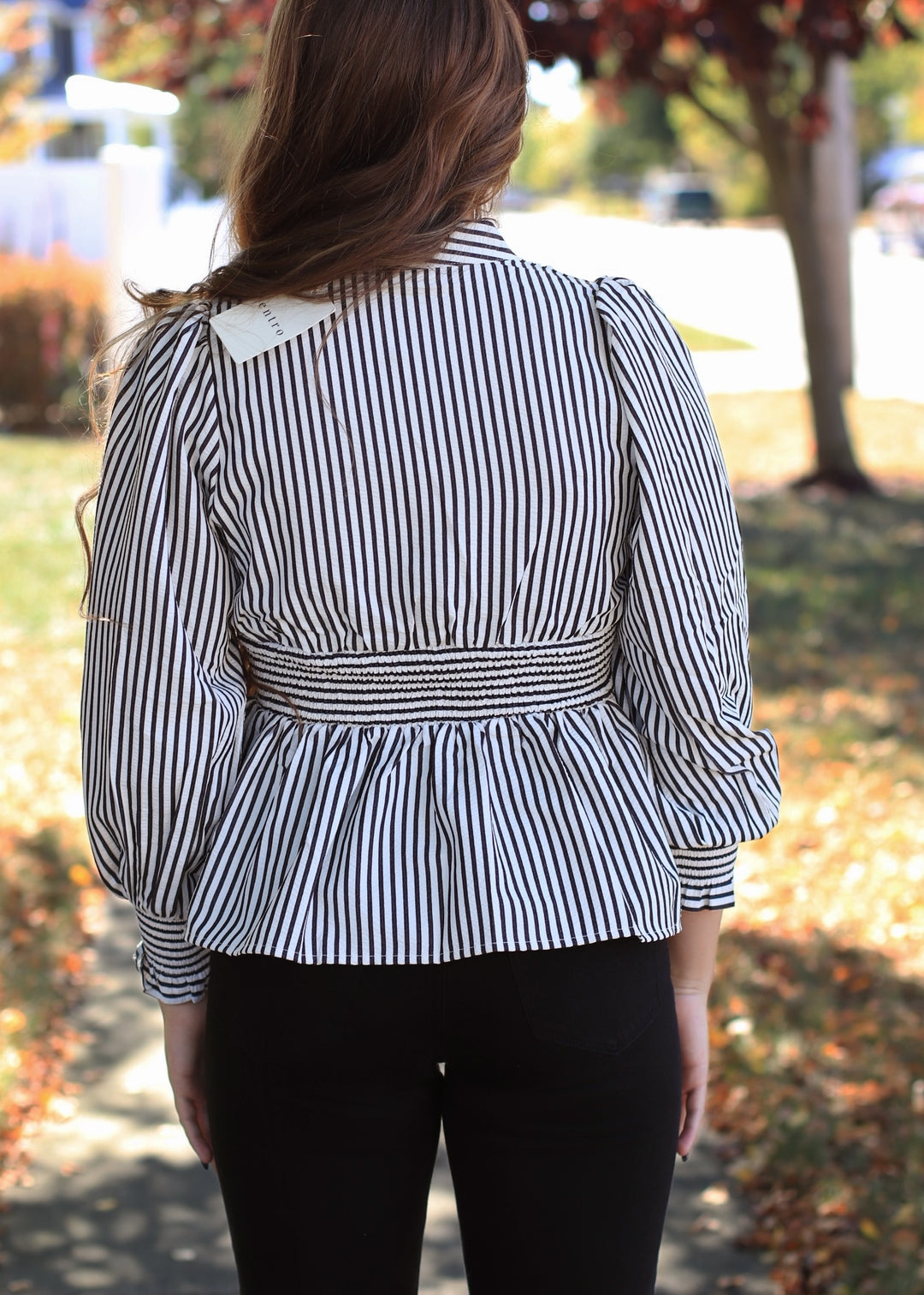 Monochrome Muse Peplum Top