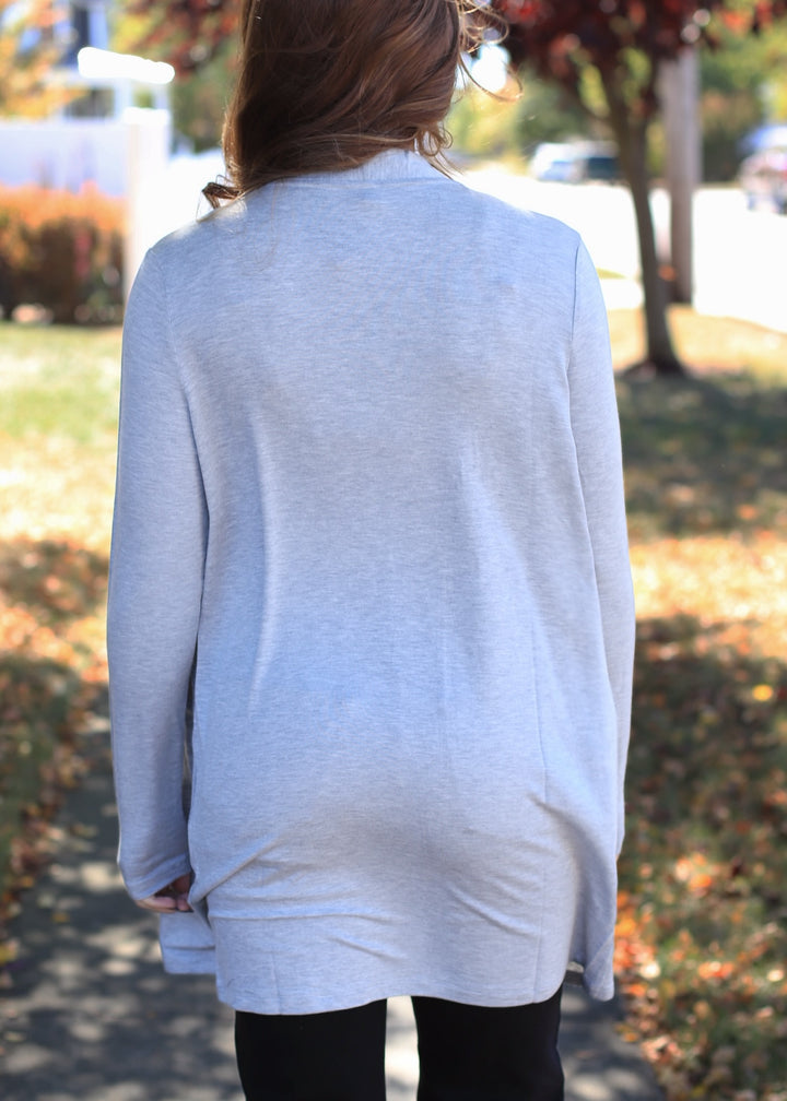 Addy Lounge Open-Front Cardigan in HG