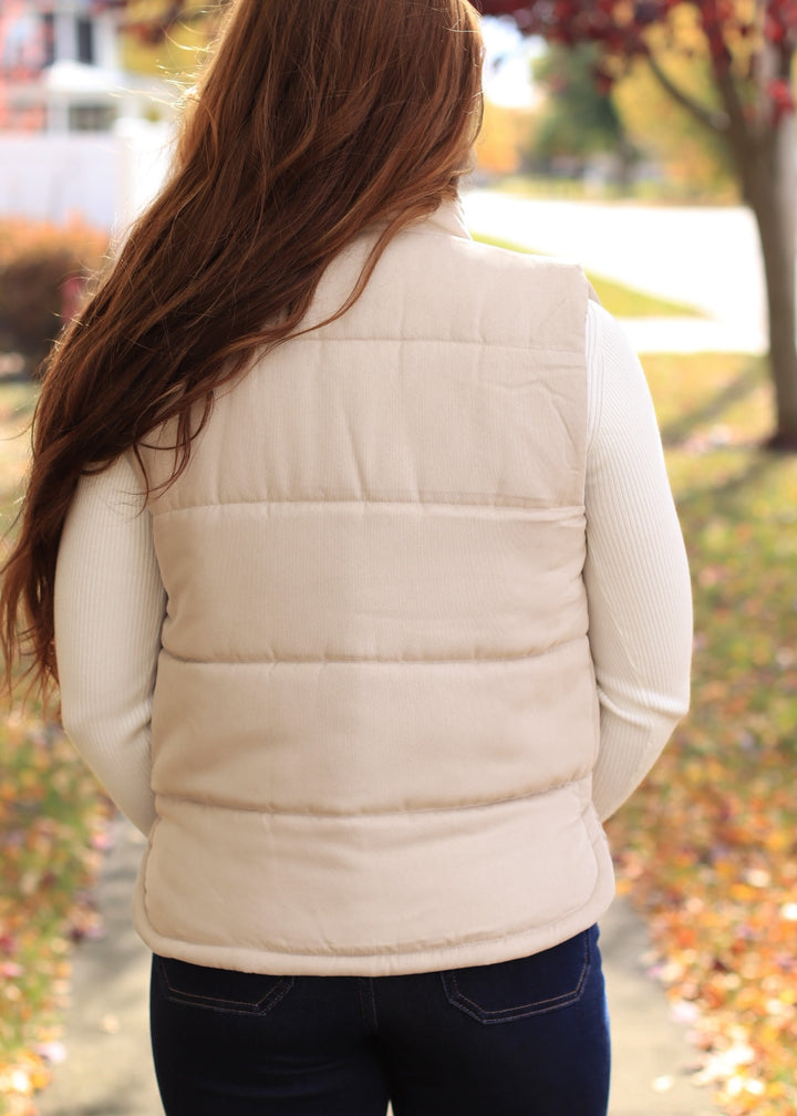 The Peyton Vest in Beige