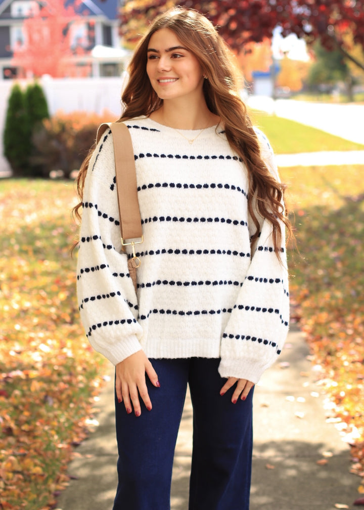 Noir & Navy Knit Sweater