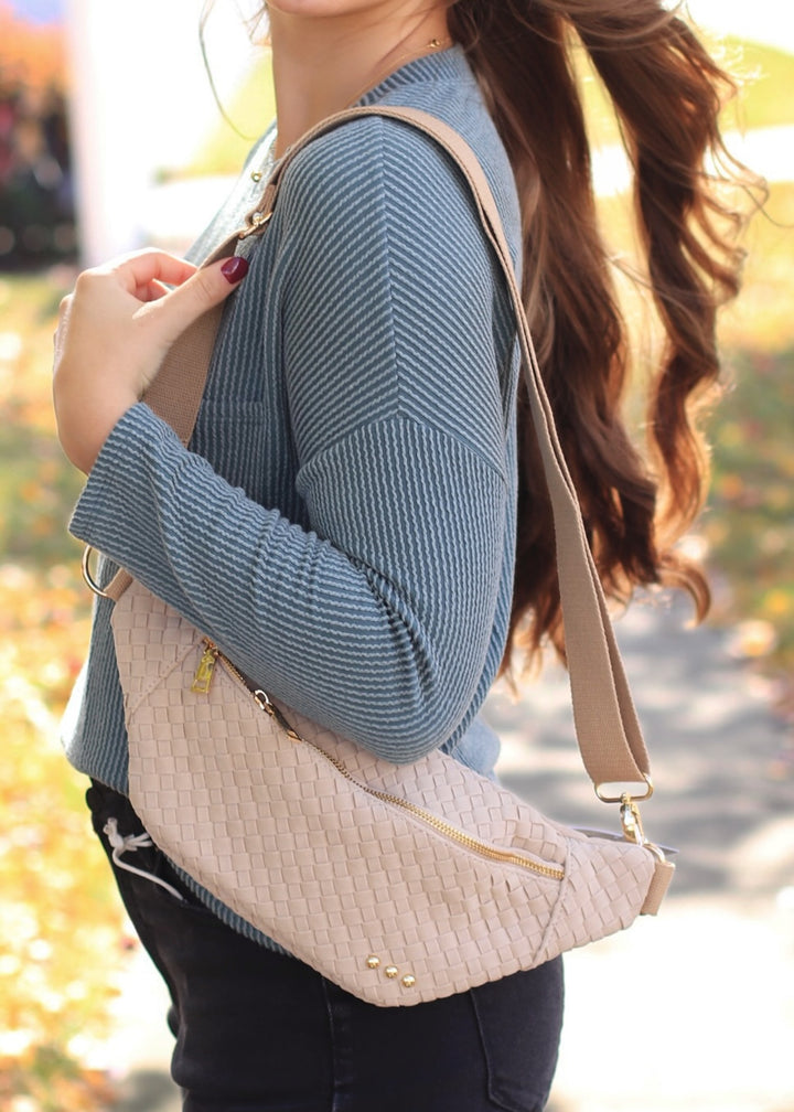 Susie Suede Bum Bag in Oat