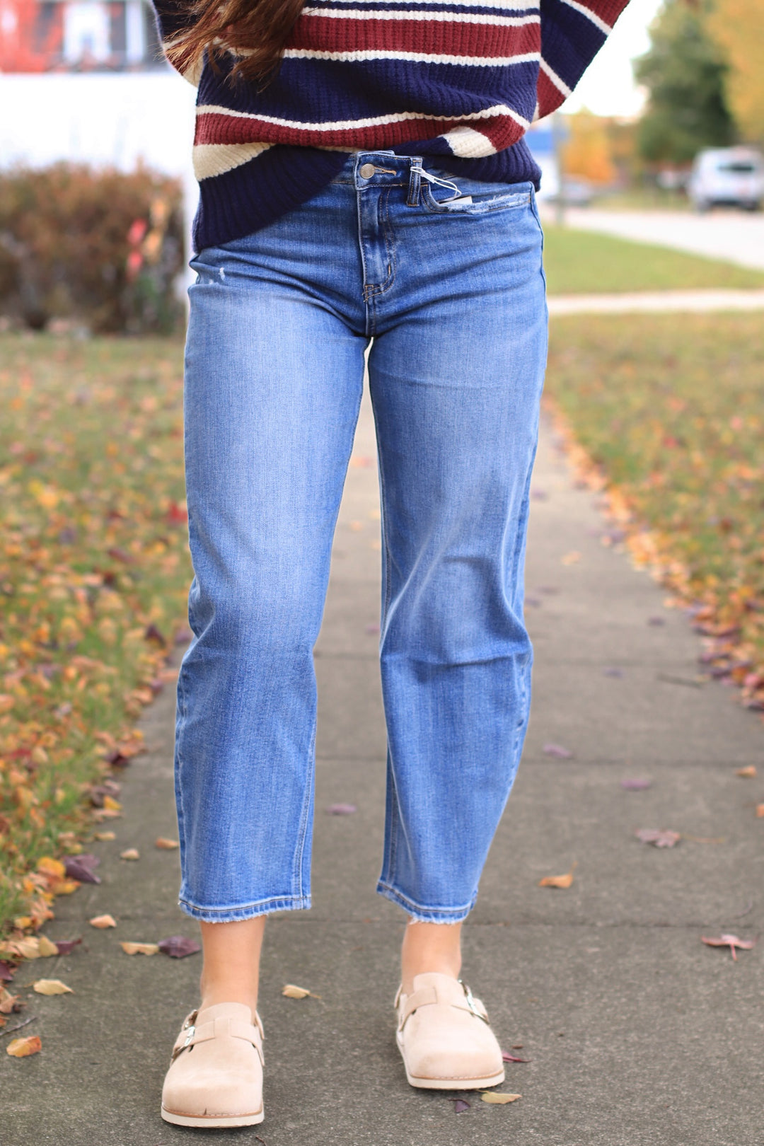 The Luna Barrel Leg Cropped Jeans