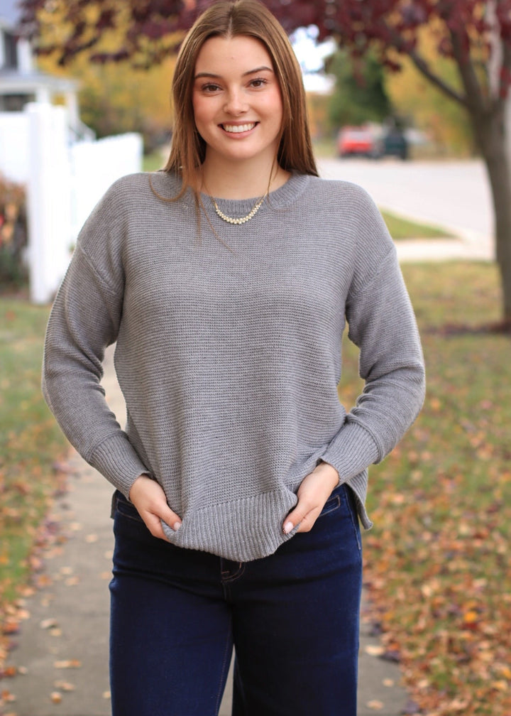 The Blake Pullover in Heather Charcoal