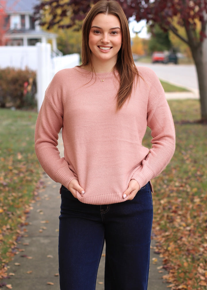 The Blake Pullover in Apricot