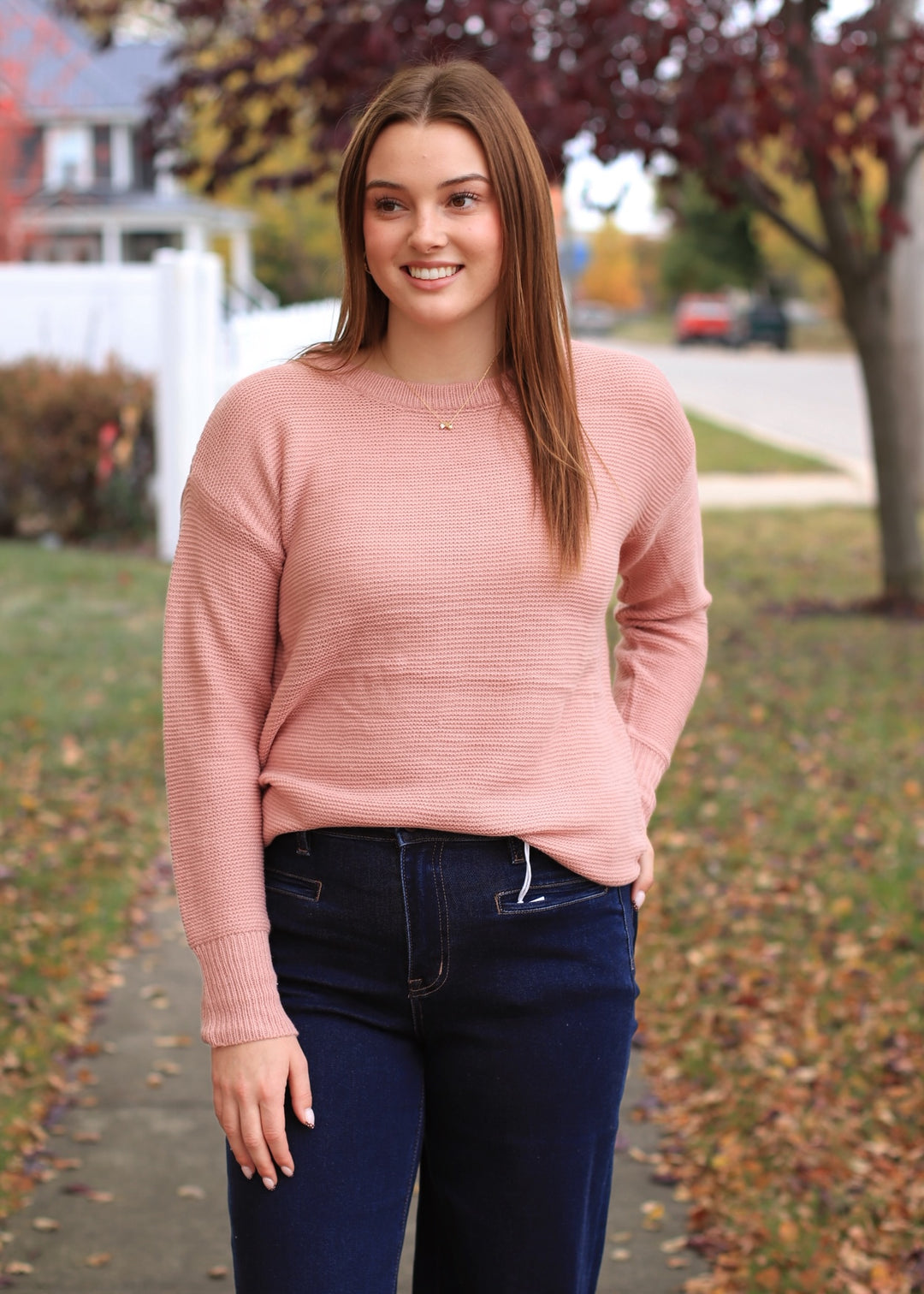The Blake Pullover in Apricot