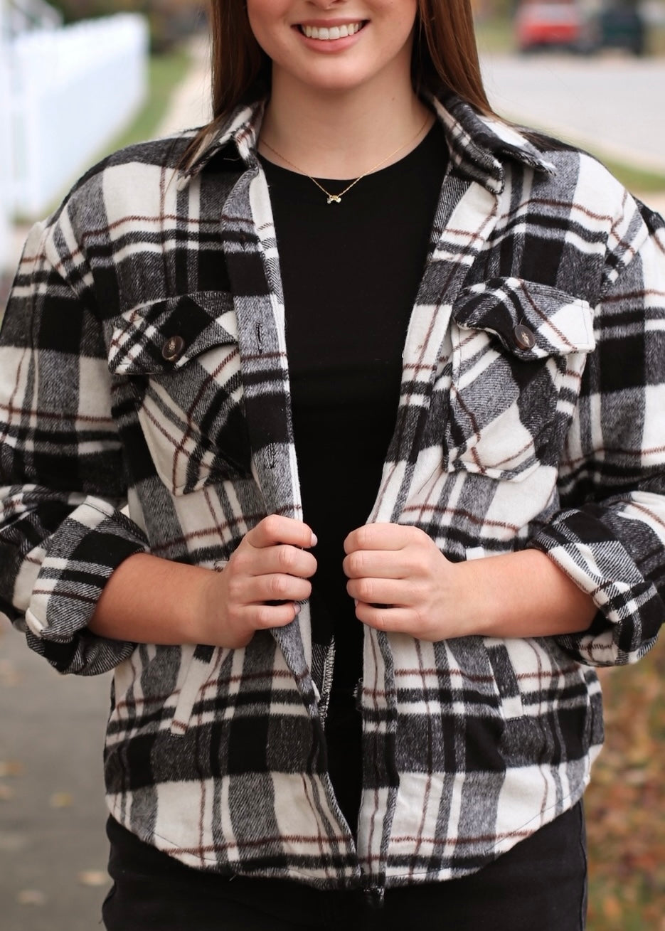 DOORBUSTER The Maple Lane Shacket 🍂 Black/Brown