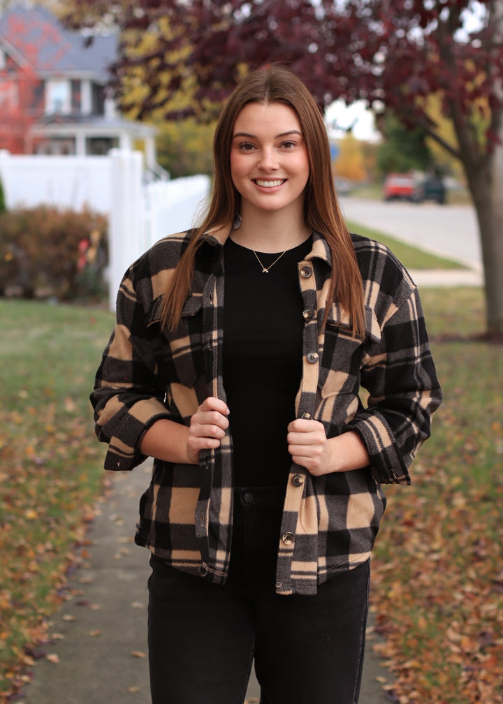 DOORBUSTER The Winterwood Shacket in Taupe