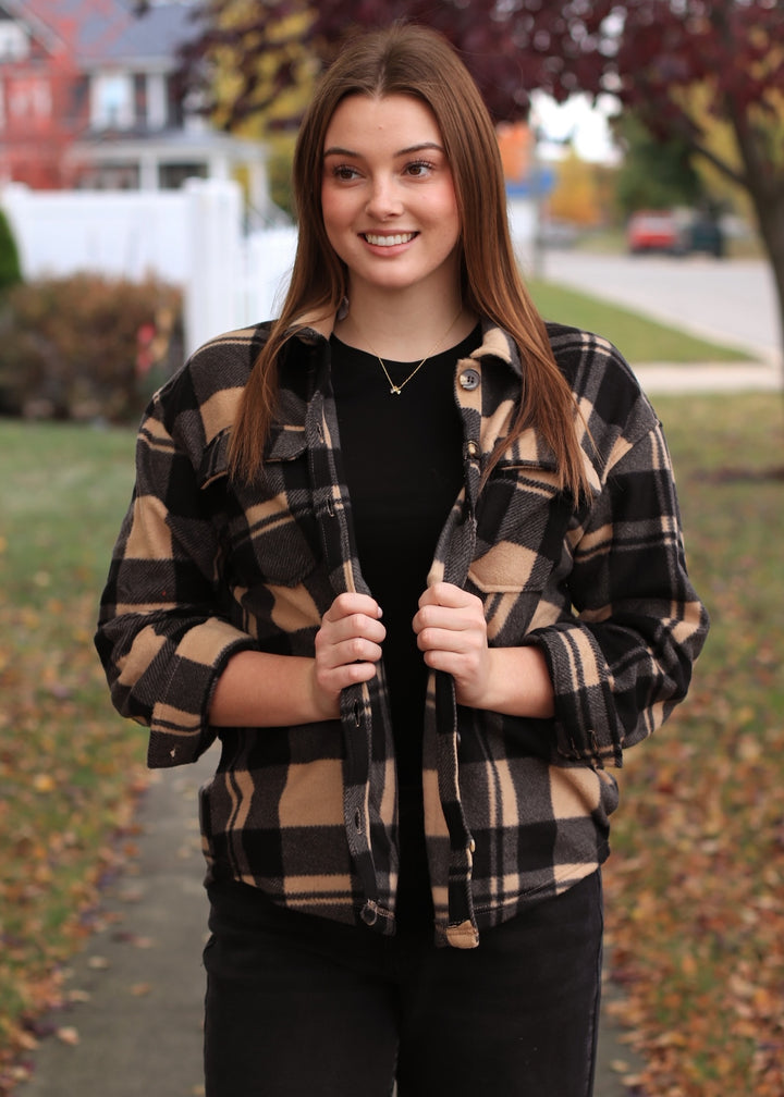 DOORBUSTER The Winterwood Shacket in Taupe