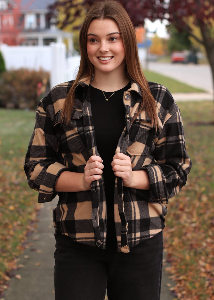 DOORBUSTER The Winterwood Shacket in Taupe