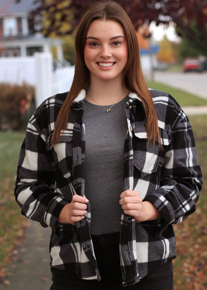 DOORBUSTER The Winterwood Shacket in Black