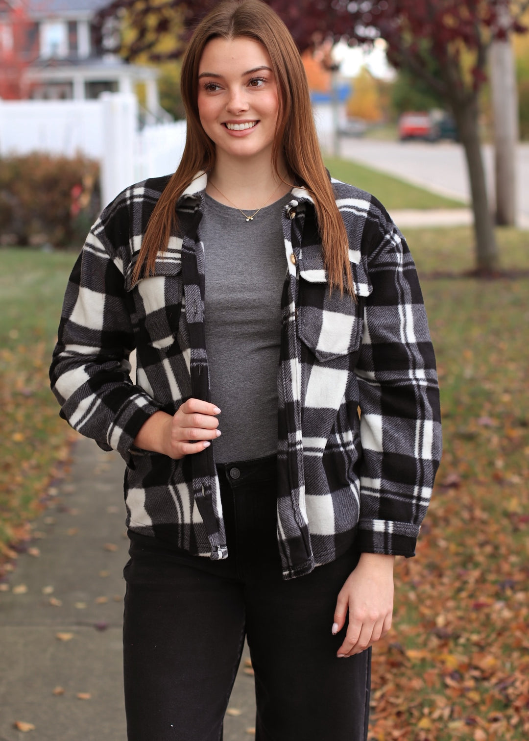 DOORBUSTER The Winterwood Shacket in Black