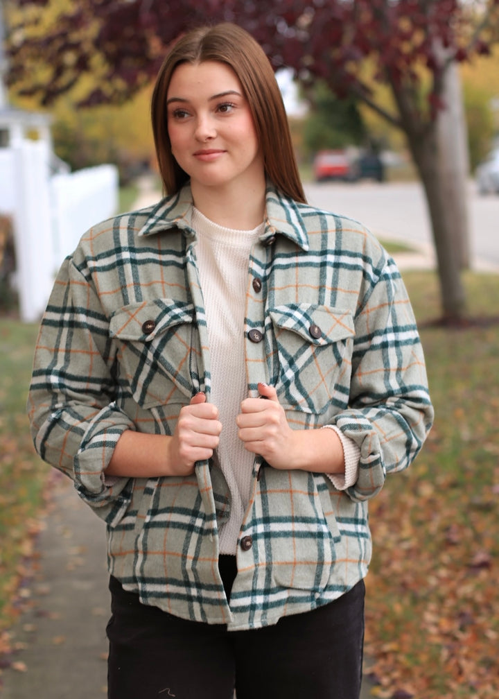 DOORBUSTER The Maple Lane Shacket 🍂 Olive/Cream