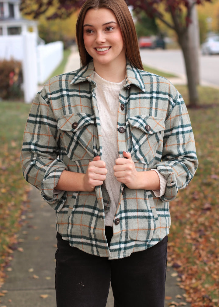 DOORBUSTER The Maple Lane Shacket 🍂 Olive/Cream