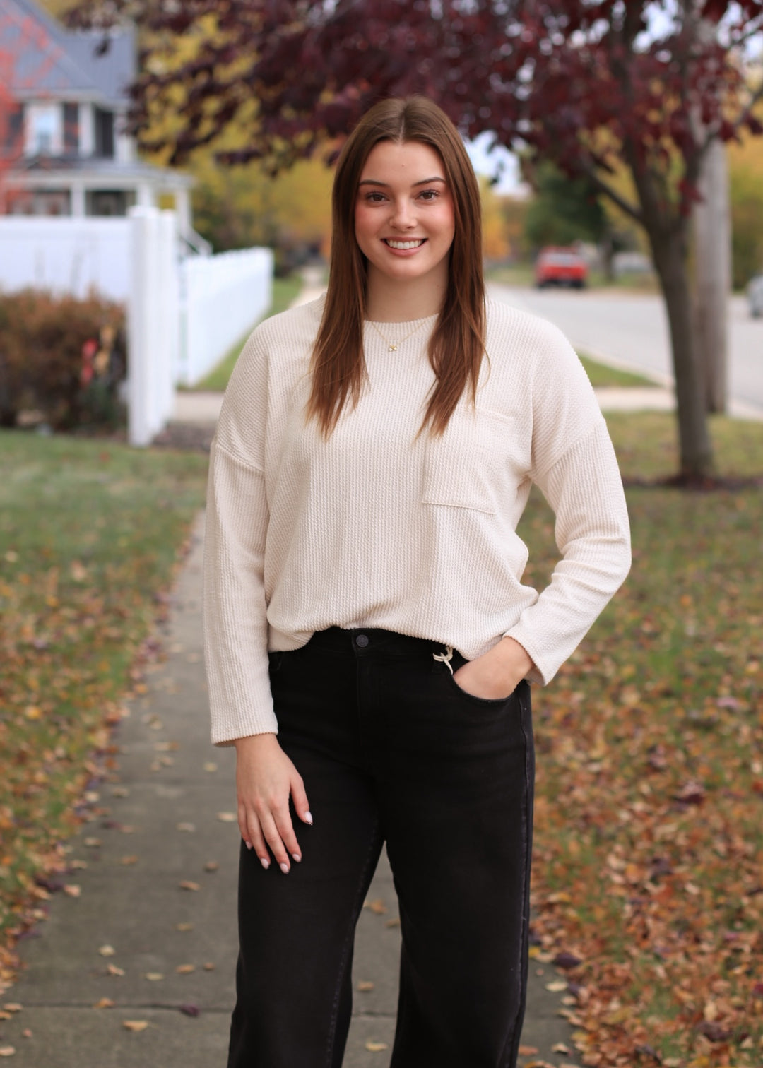 The Routine Ribbed Top in Dark Wine