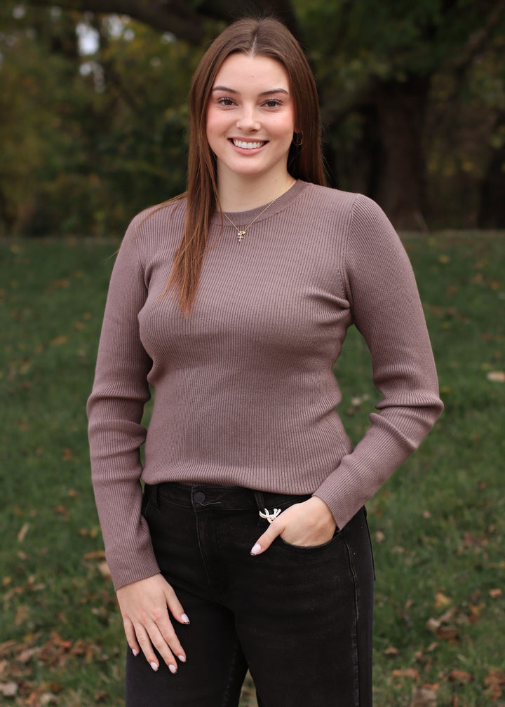 The Ella Sweater in Brown