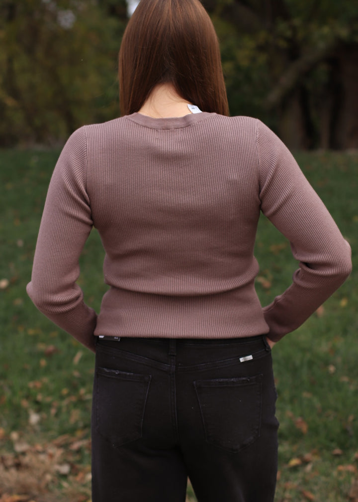 The Ella Sweater in Brown