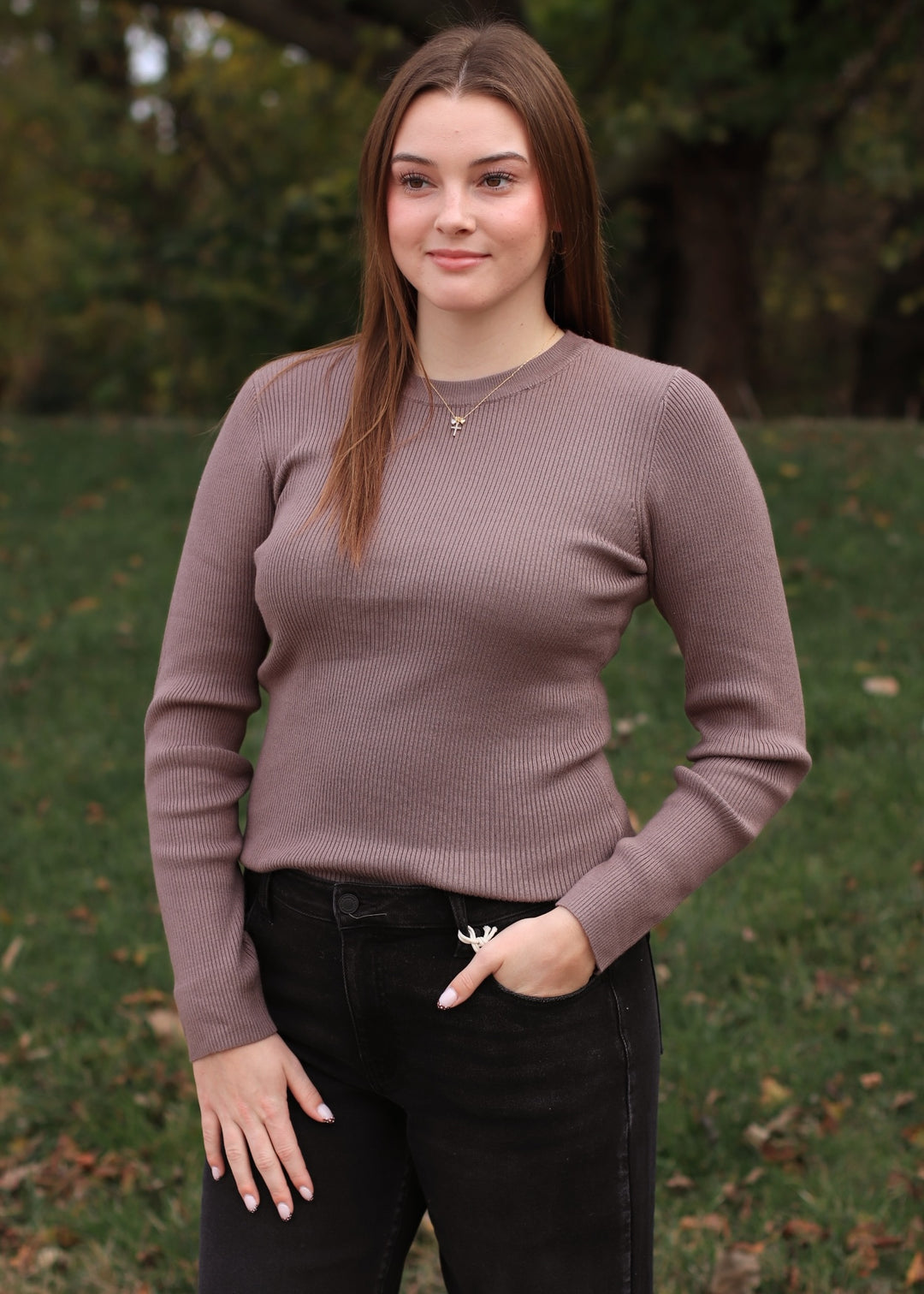 The Ella Sweater in Brown