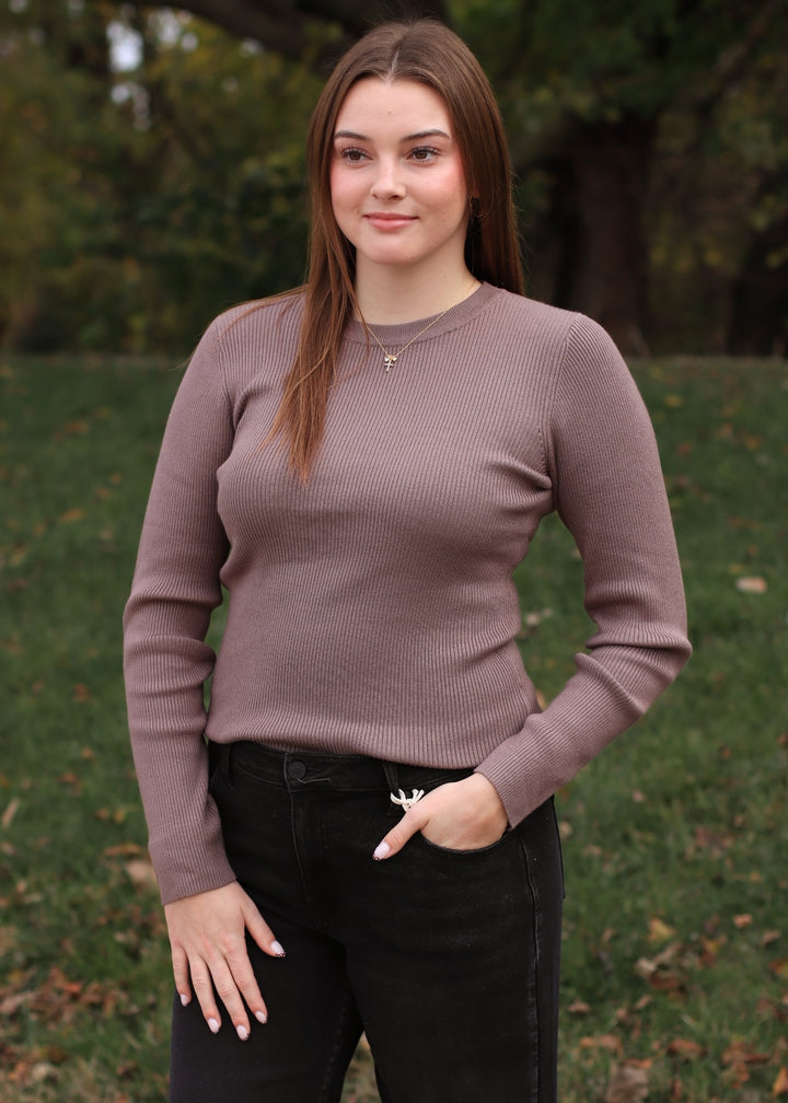 The Ella Sweater in Brown