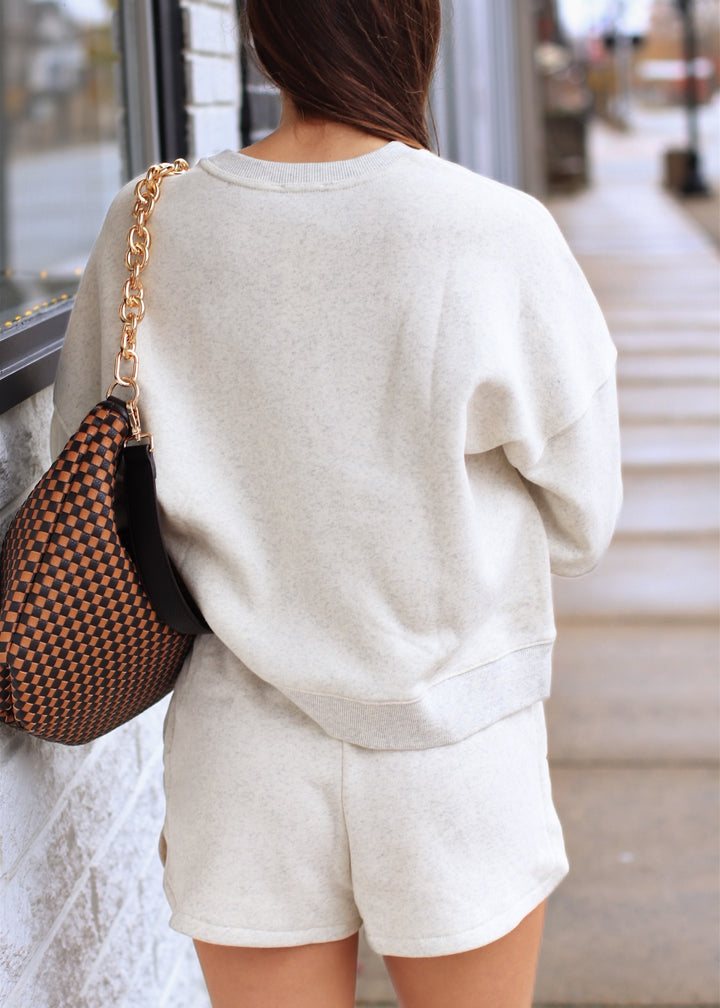 Heather Vanilla Fleece Sweatshirt