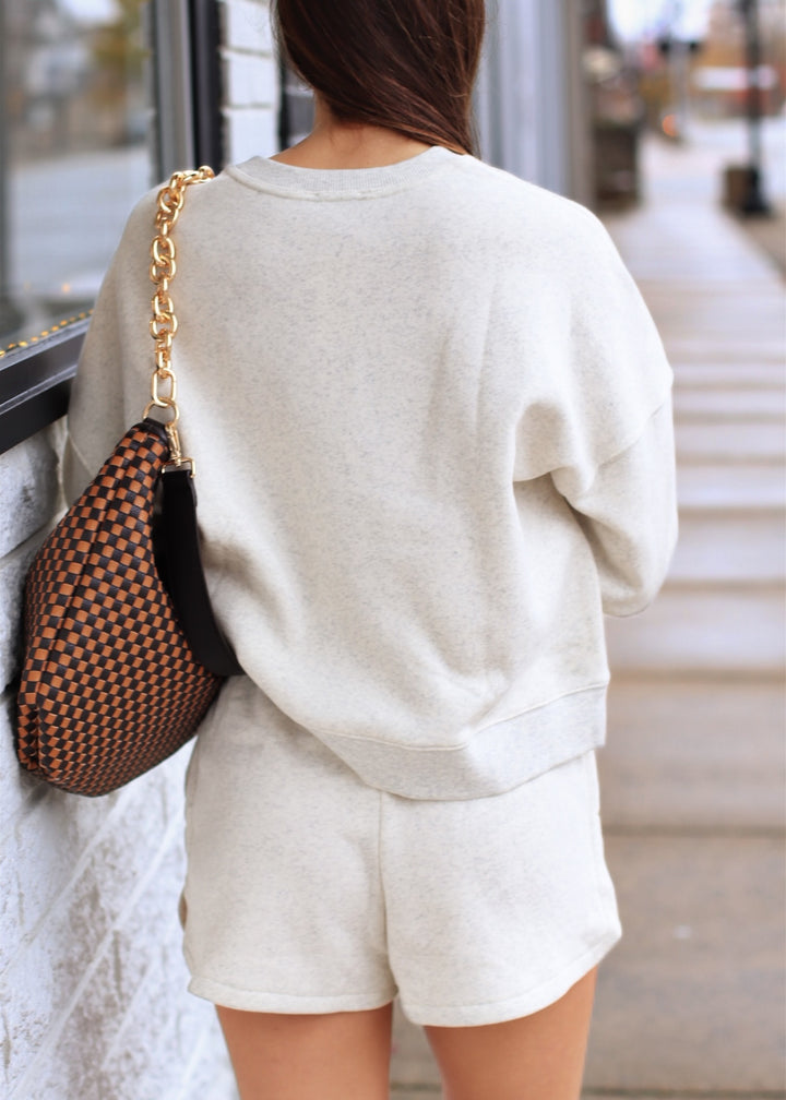 Heather Vanilla Fleece Sweatshirt