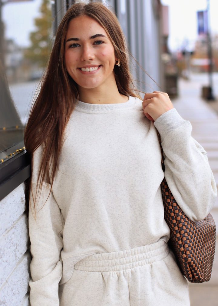 Heather Vanilla Fleece Sweatshirt