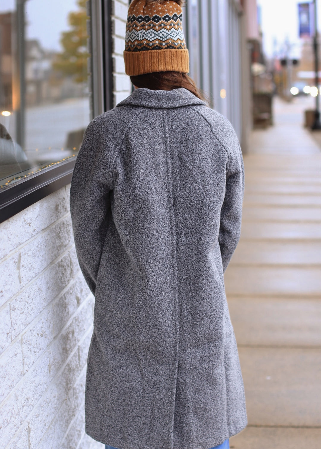 Charcoal Teddy Button-Down Coat
