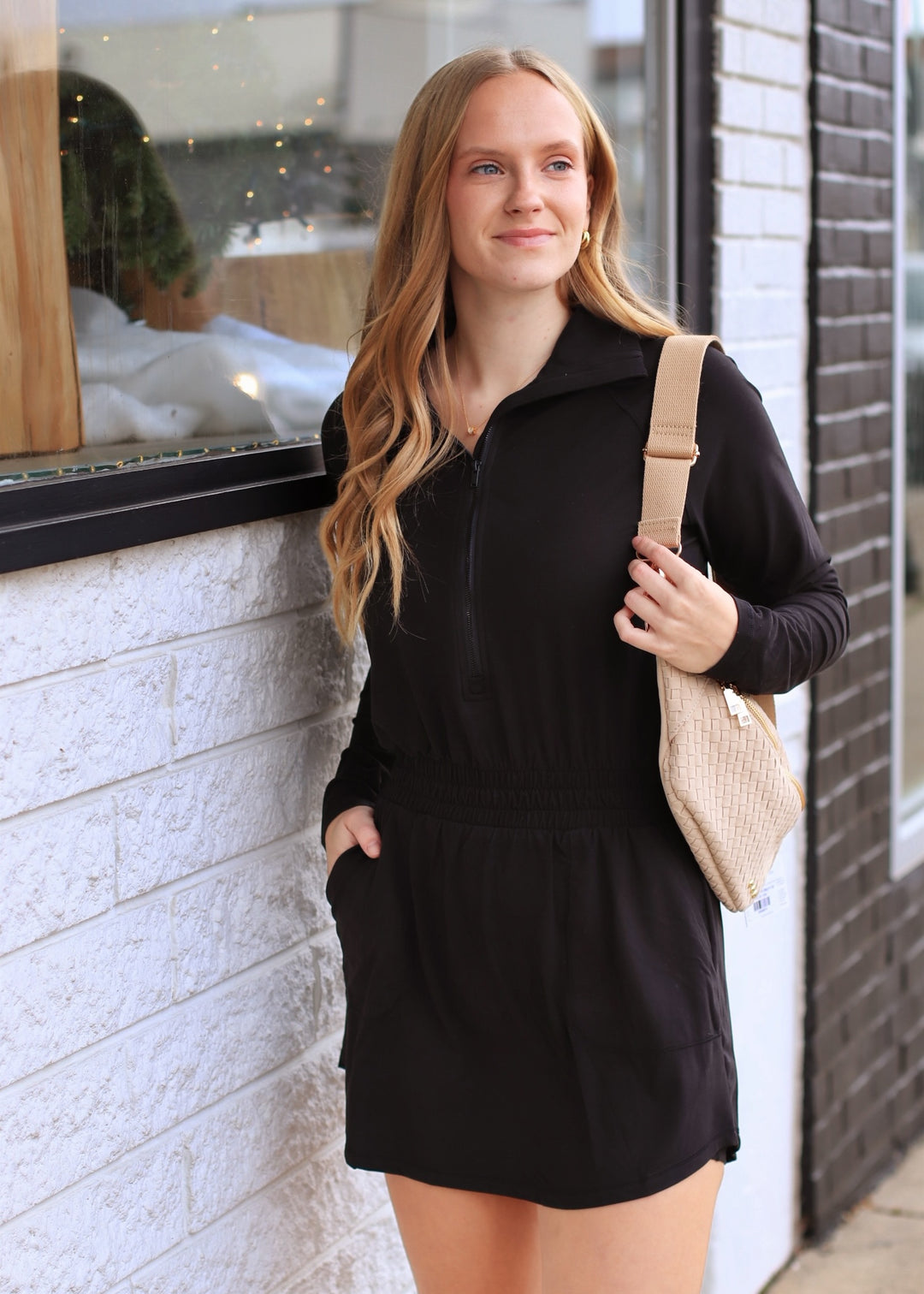 Butter Soft Quarter Zip Romperskirt